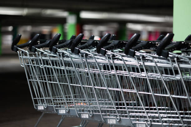 istock Shopping carts in the Underground Parking 1465672797