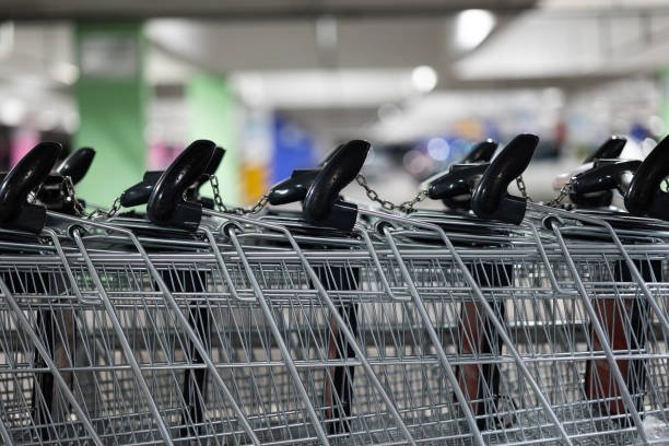 istock Shopping carts in the Underground Parking 1465672803