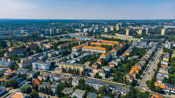 istock Poznan city from above, cityscape, Winogrady district 1465674399