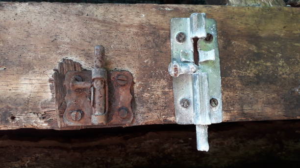 istock A vintage lock attached to a wooden window 1465681533