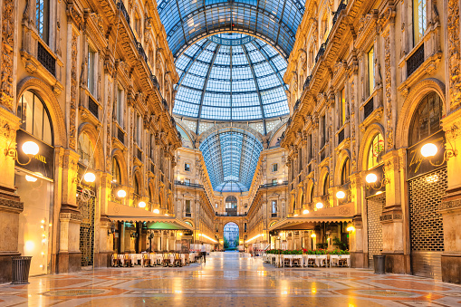 Galleria Vittorio Emanuele II Shopping Arcade Milan Italy