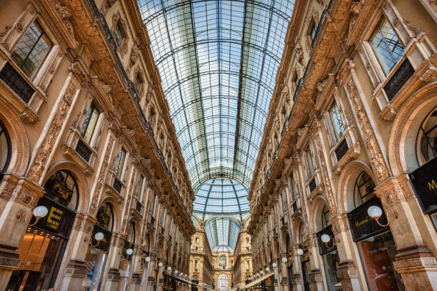 istock Shopping Arcade Downtown Milan Italy 1465682650