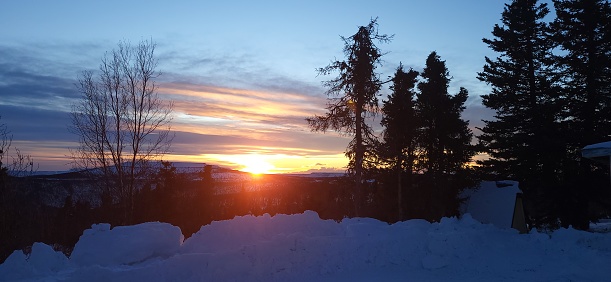 Winter sunrises in Alaska