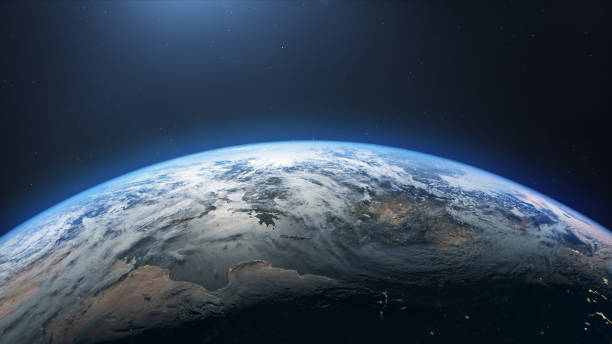 istock The planet Earth, Lighting of Sun lights, Space View 1465691278