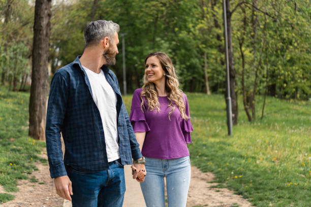istock Couple and Autumn sunny day 1465696908