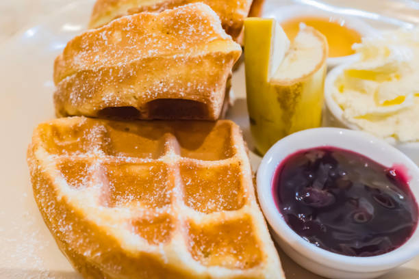 A brunch, A plate of waffles