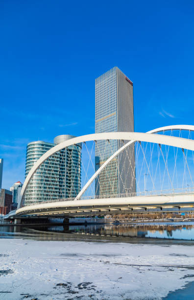 istock Bridges over the river in winter in Tianjin 1465729196