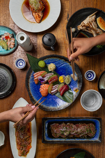 istock Flat Lay of Japanese Dishes 1465733660
