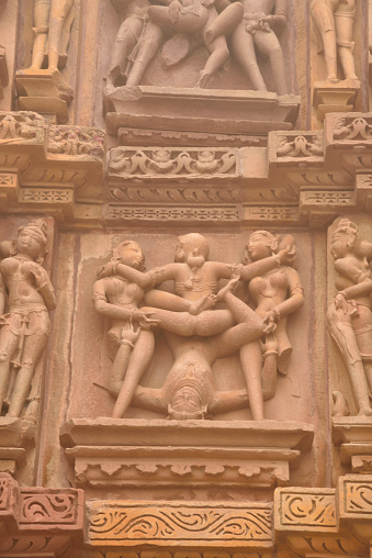 Stone carving of Indian temple