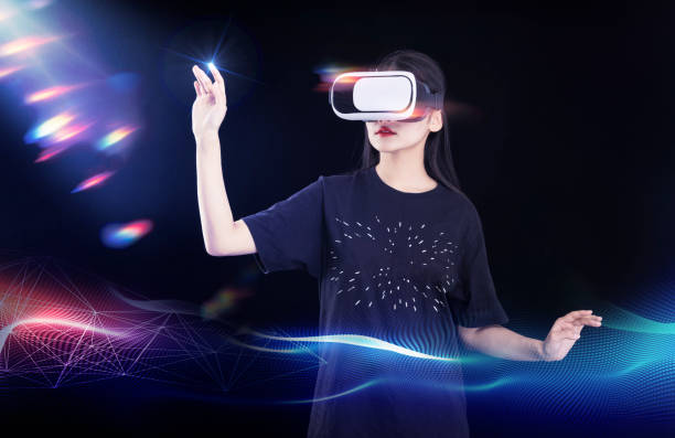 istock A woman wearing VR glasses 1465735074
