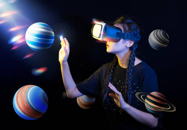 istock A woman wearing VR glasses 1465735088