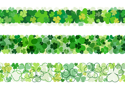 St. Patricks Day seamless pattern with clover