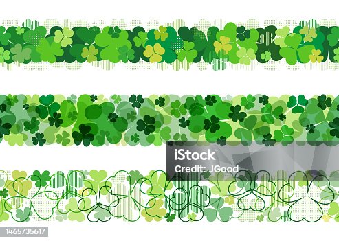 istock Seamless banners with сlover 1465735617