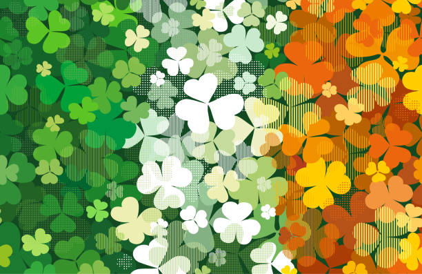 st. patrick's tag hintergrund - irish culture st patricks day backgrounds good luck charm stock-grafiken, -clipart, -cartoons und -symbole