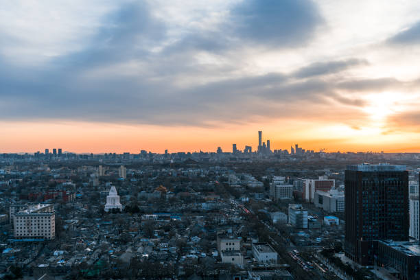 istock The sunset in Beijing city 1465742658