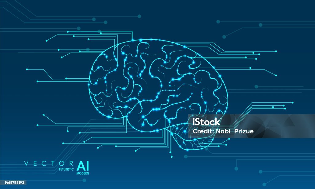 Technological Brain And Machine Learning Concept Stock Illustration ...