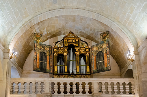 Pipe organ in the Cathedral of Castelsardo, whose current building dates from the 16th-century reconstruction