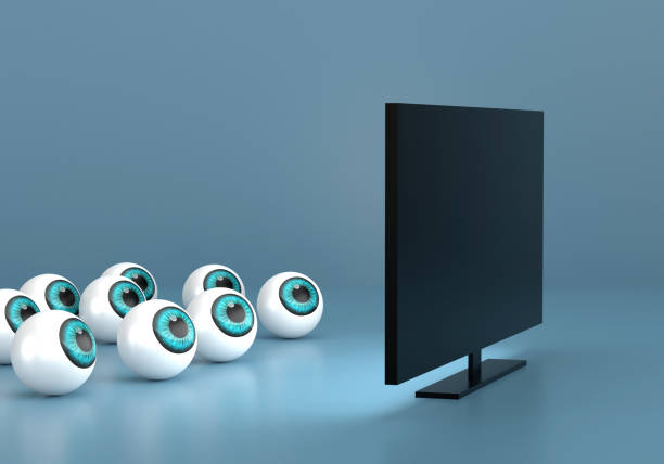 istock Abstract eye is looking at the TV 1465763958