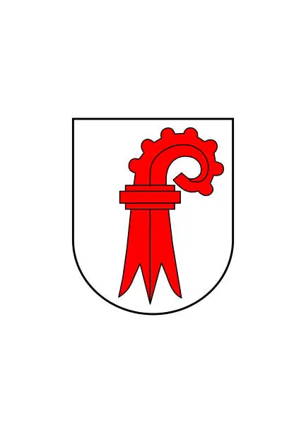 Vector illustration of Flag of Swiss canton Basel-Landschaft.