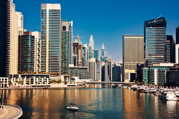 istock Dubai city downtown, modern architecture with skyscrapers 1465773800