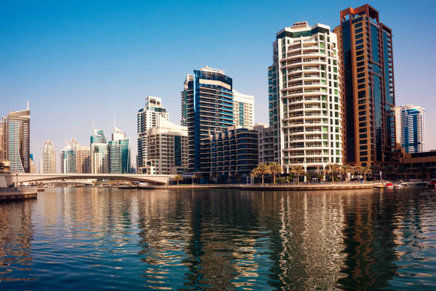 istock Dubai city downtown, modern architecture with skyscrapers 1465773932