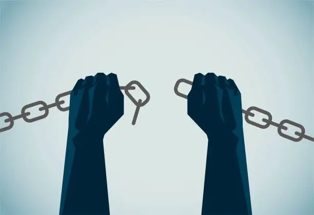 Vector illustration of break the chains