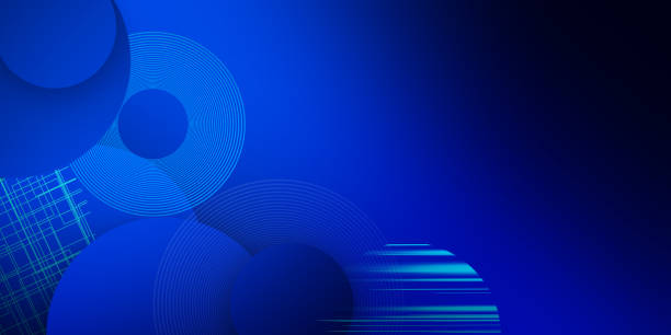 istock Modern blue geometric shapes corporate abstract technology background. Abstract graphic design banner pattern presentation background web 1465787531