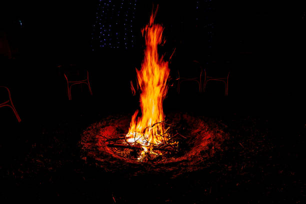 istock Bonfire and high flames of fire 1465787785