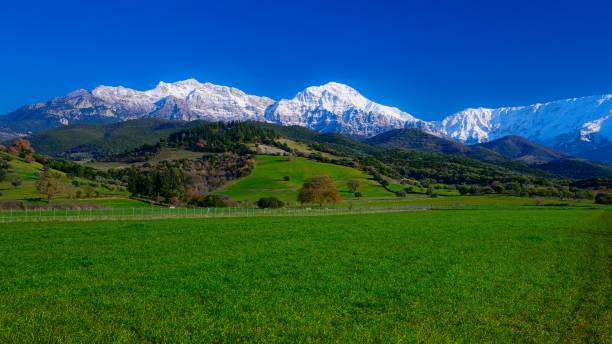 istock Erymanthos mountain range covered in snow during sunny winter day 1465797530