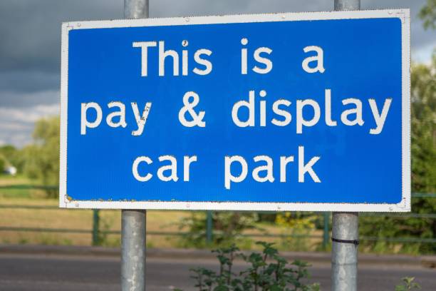istock Pay and display sign in a public car park 1465799672