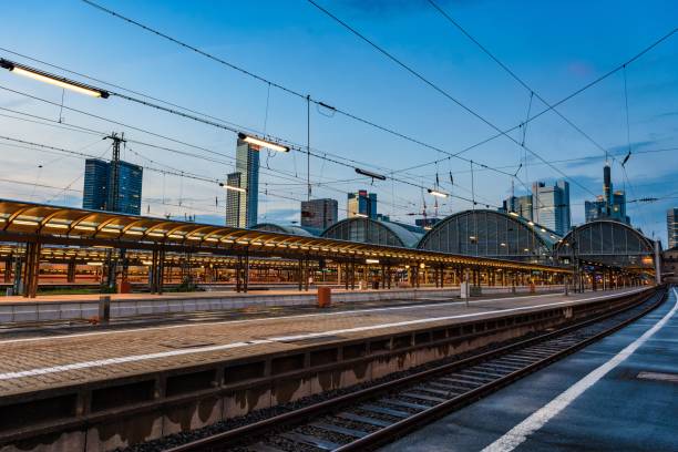 istock Frankfurt railway station at dusk 1465801138