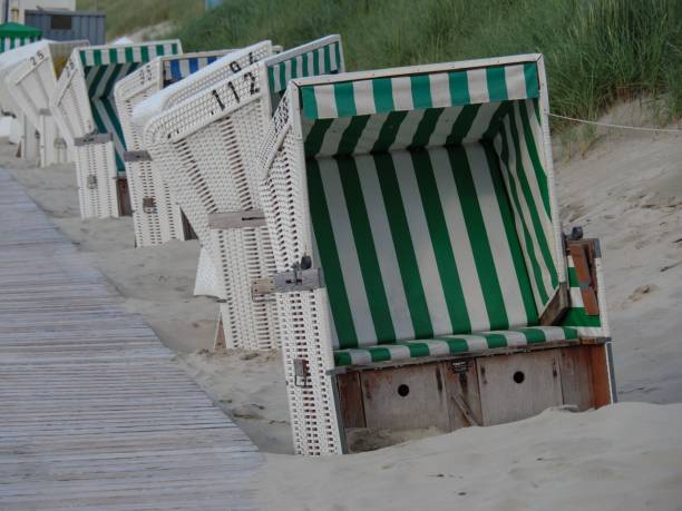 istock Closeup shot of a booth on a white sand beach. 1465806012