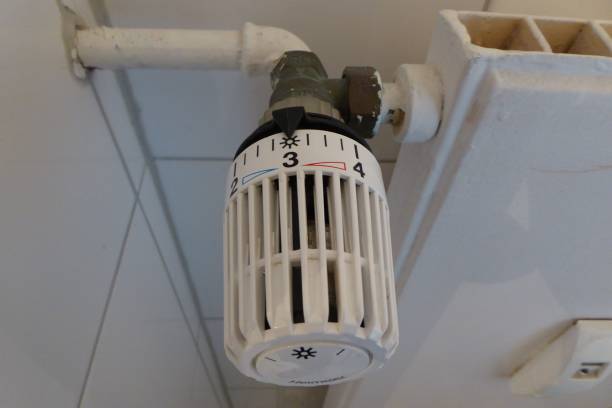 istock Closeup of the heater temperature controller 1465809257