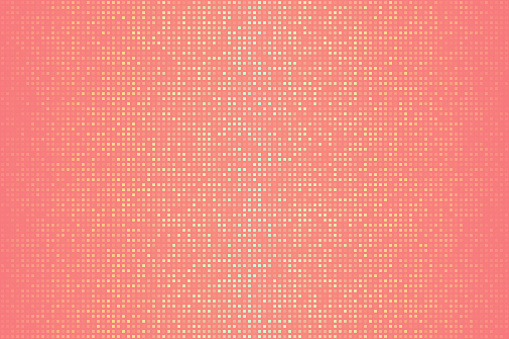 Modern and trendy background. Halftone design with a lot of small square dots and beautiful color gradient. This illustration can be used for your design, with space for your text (colors used: Green, Beige, Yellow, Orange, Red, Pink). Vector Illustration (EPS file, well layered and grouped), wide format (3:2). Easy to edit, manipulate, resize or colorize. Vector and Jpeg file of different sizes.