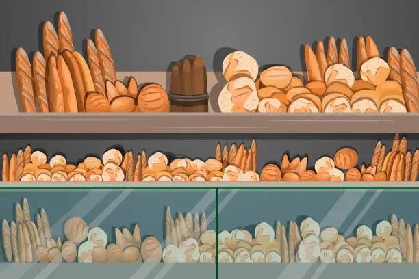 Vector illustration of Beautiful Bakery Shop