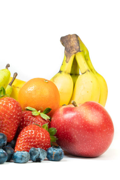 istock Closeup shot of fresh fruit isolated on a white background 1465812016