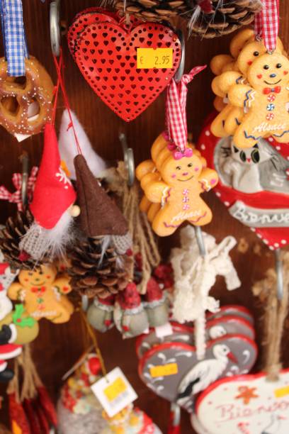 istock Closeup of Christmas tree ornaments 1465813674