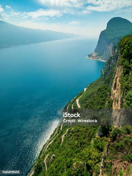 Garda Lake South View Stock Photo - Download Image Now - Lake Garda, Blue, Brescia