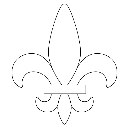 Fleur De Lys Symbol Isolated Coloring Page Stock Illustration ...