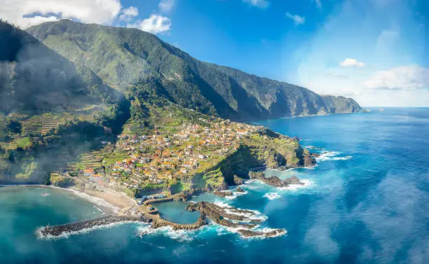 Photo of Landscape with  Seixal village of north coast, Madeira