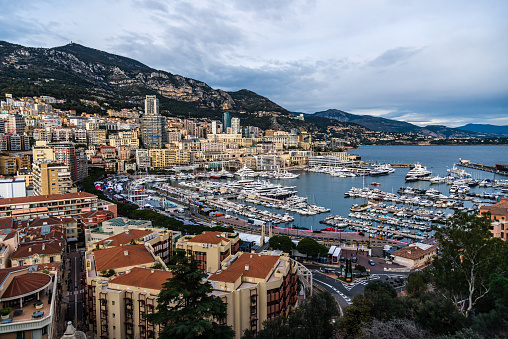 View from above on the city of Monaco