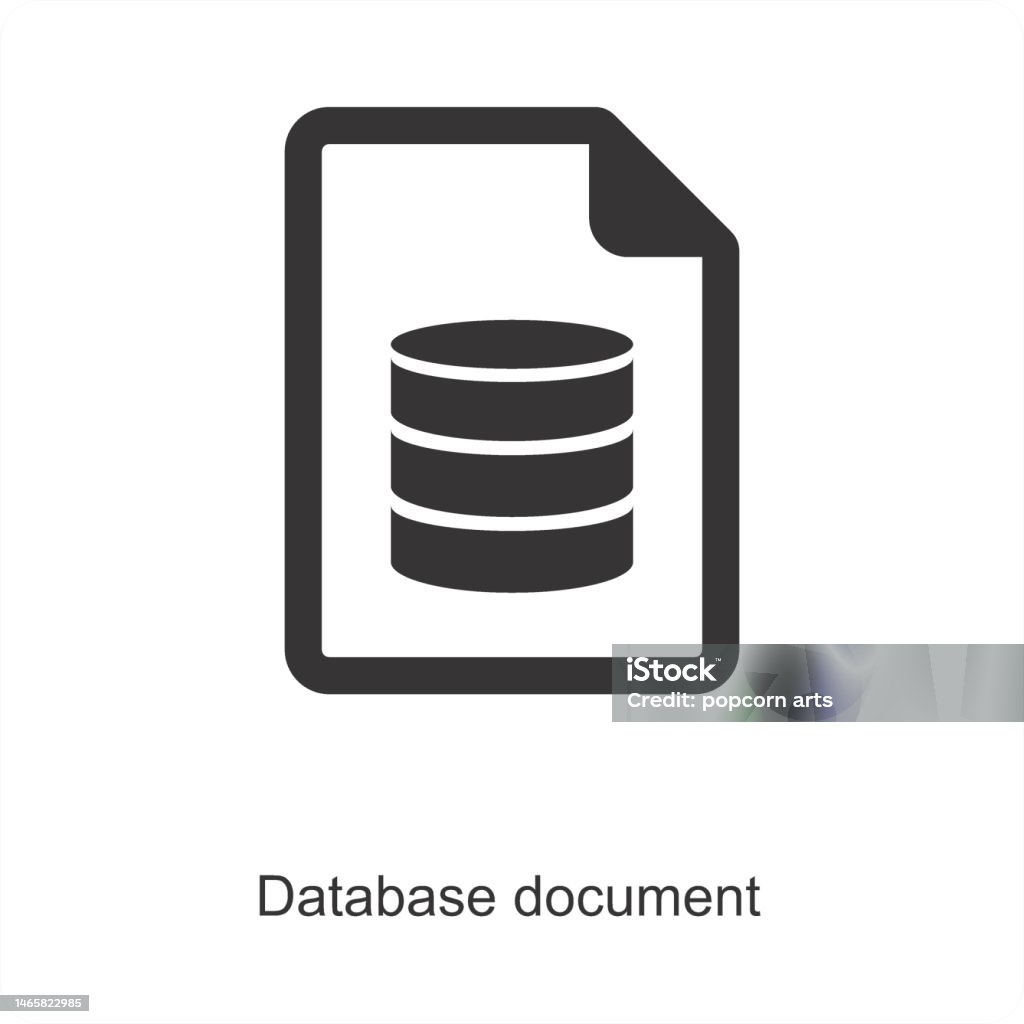Database Doc Icon Database Document Stock Illustration - Download Image Now - Concepts ...