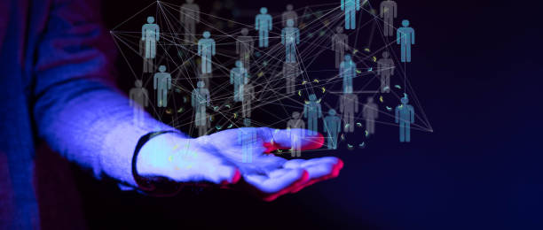 istock 3D rendering of people icons connected to each other; unity, group, and teamwork concept 1465823929