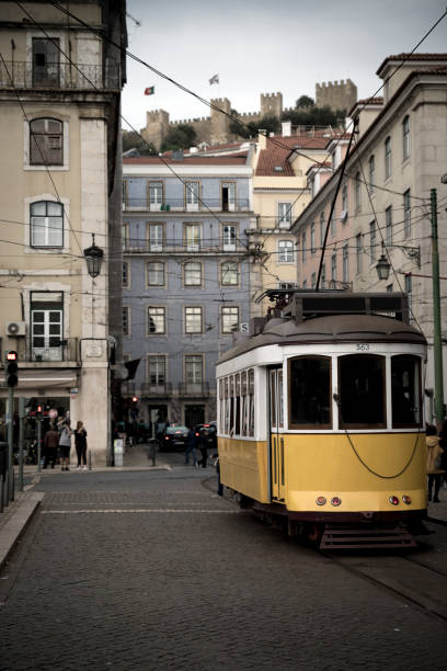 istock Lisbon old tourist tram 1465827782