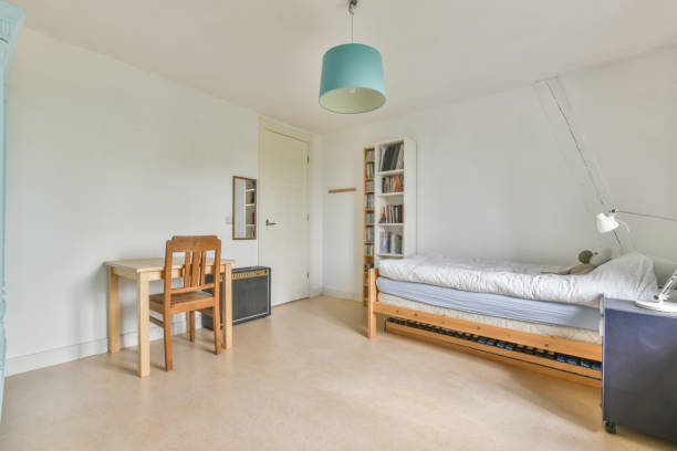 istock Beautiful bedroom with a modern interior 1465830685