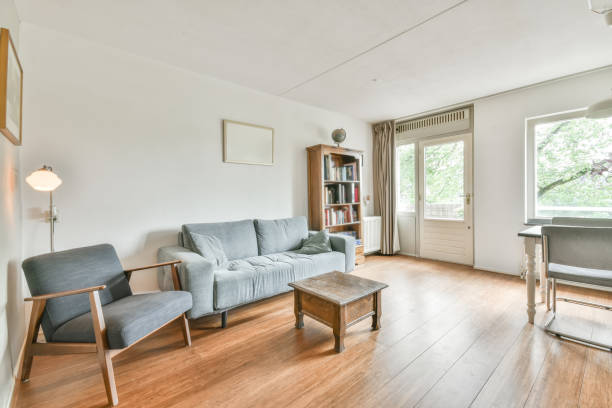istock Beautiful living room with a modern interior 1465830982