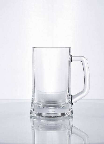 istock Shaped glass jug for beer on a white background 1465831168