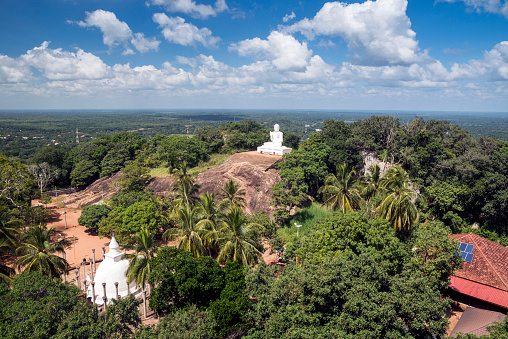 Buddhist pilgrimage site, Mihintale mountain peak, near Anuradhapura, Sri Lanka.