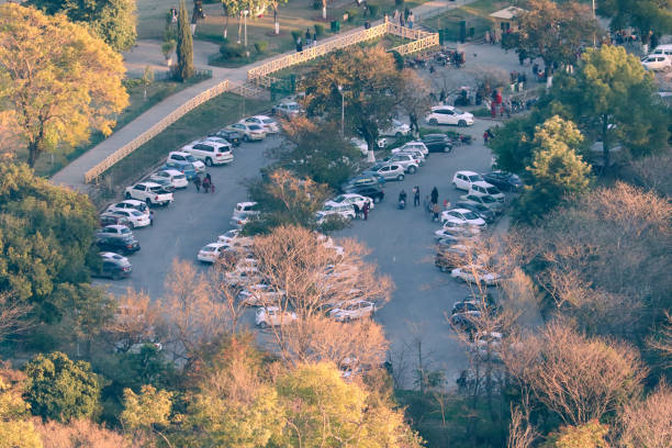 istock Aerial view of parking lot 1465844081