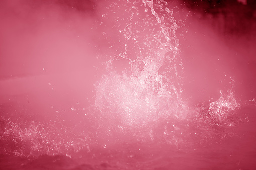 Hot spring water and bubble background viva magenta color background